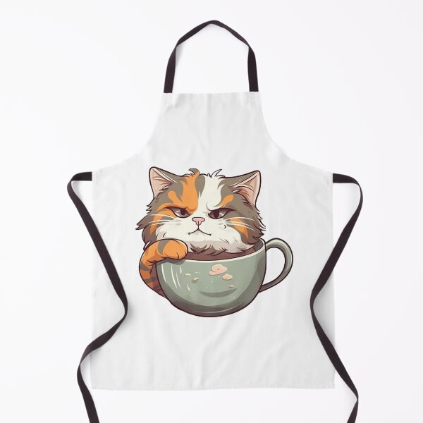 Item preview, Cat coffee time from the Kitty Sticker Pack designed and sold by STICKERSLALA.