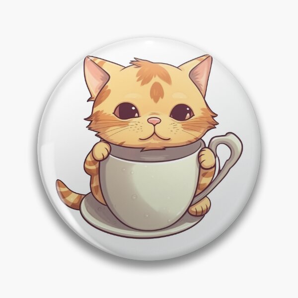 Artikelvorschau, Katzenkaffeezeit aus dem Kitty Sticker Pack entworfen und verkauft von STICKERSLALA.