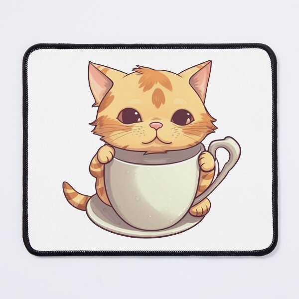 Item preview, Cat coffee time from the Kitty Sticker Pack designed and sold by STICKERSLALA.