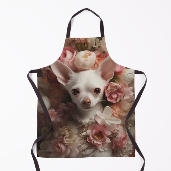 Item preview, White Chihuahua in Flowers designed and sold by TheArtisticJoe.
