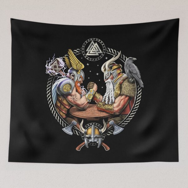 Item preview, Norse Gods Odin Thor Arm Wrestling designed and sold by underheaven.
