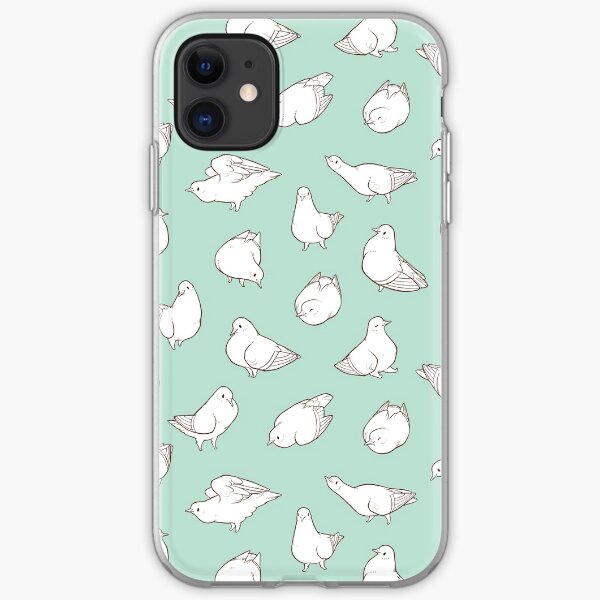 Pigeon Poofs in Mint iPhone Soft Case