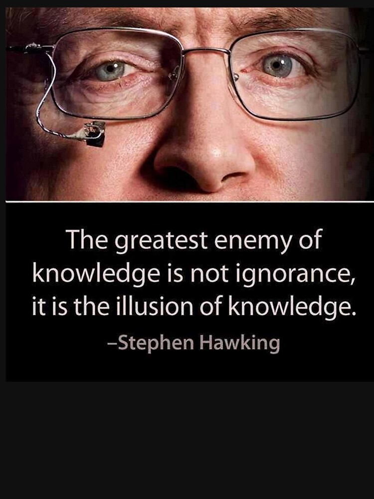 Tshirt « Stephen Hawking citation », par rossGardiner