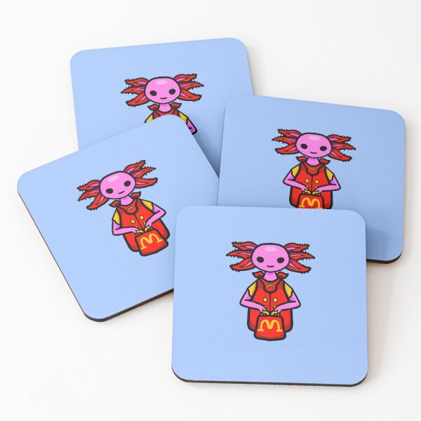 Item preview, Fast food worker axolotl designed and sold by Snappery.
