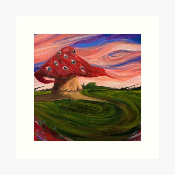 Mushroom Fantasy Landscape Art Print