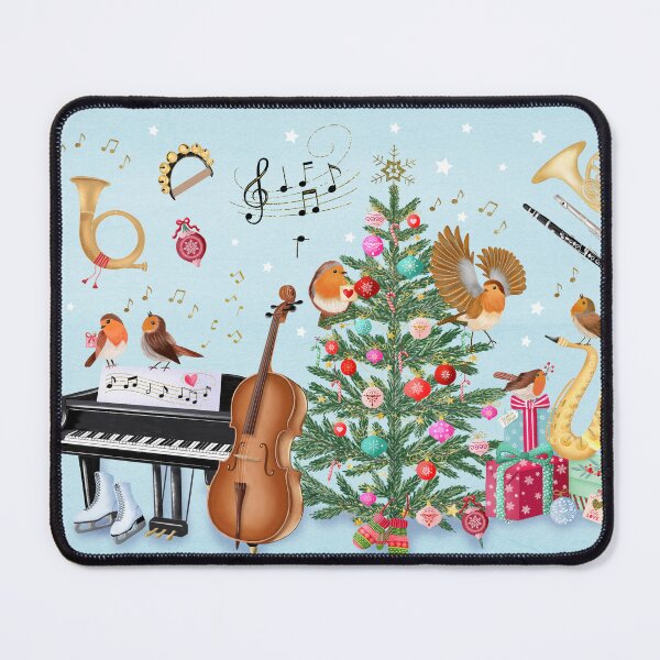 Item preview, Christmas with singing birds and musical instruments designed and sold by Sandra Brezina.