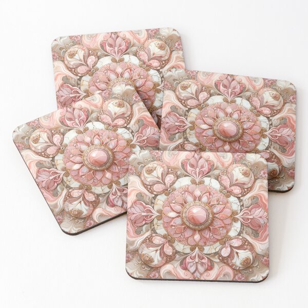 Item preview, Pink Pietra Dura Pattern designed and sold by NeatSplash.
