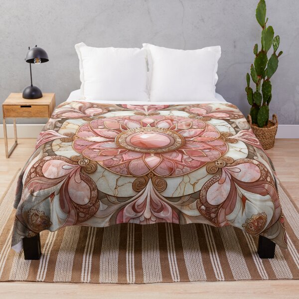 Item preview, Pink Pietra Dura Pattern designed and sold by NeatSplash.