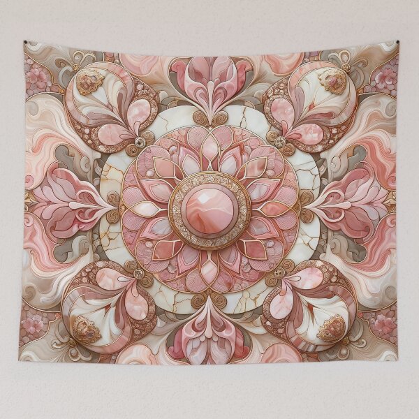 Item preview, Pink Pietra Dura Pattern designed and sold by NeatSplash.