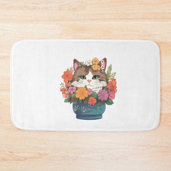 Item preview, Copy of Cat with flowers from the Kitty Sticker Pack designed and sold by STICKERSLALA.