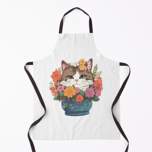 Item preview, Copy of Cat with flowers from the Kitty Sticker Pack designed and sold by STICKERSLALA.
