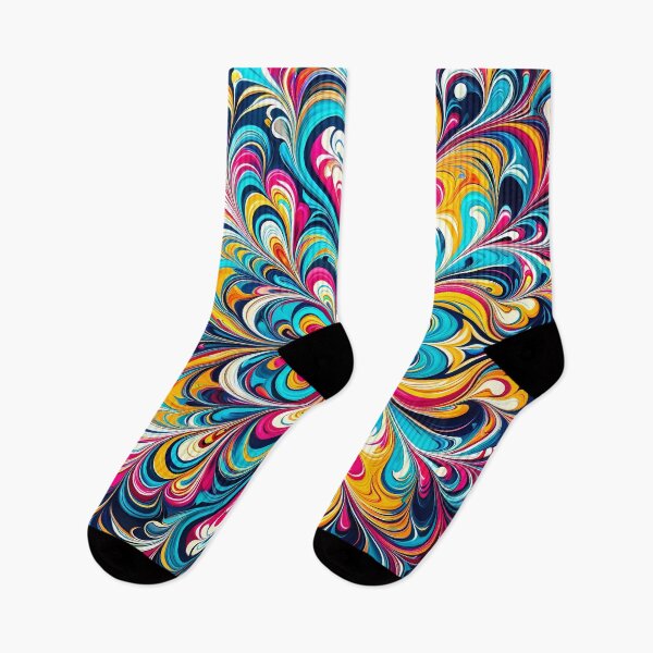 Item preview, Colorful Ebru Inspired Pattern designed and sold by NeatSplash.