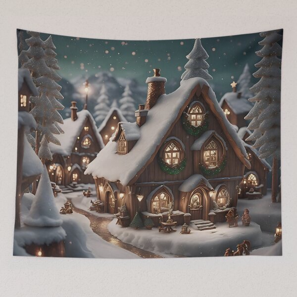 Item preview, Enchanted Forest Snow Village Cottage  designed and sold by Lisa Pearlman.