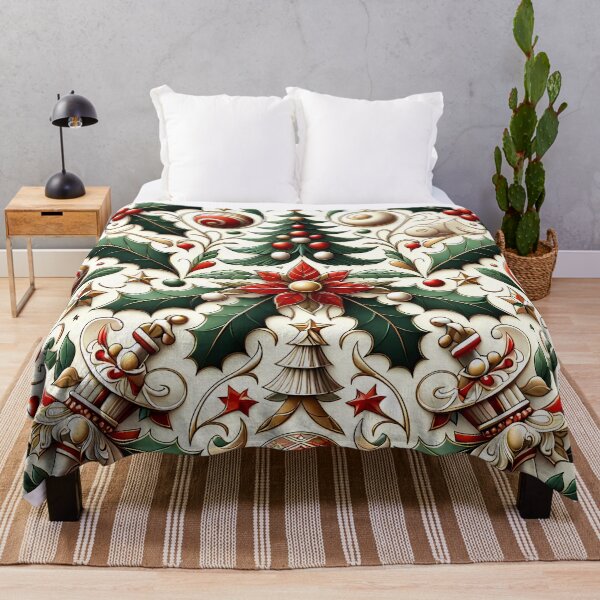 Item preview, Christmas Pietra Dura Pattern designed and sold by NeatSplash.