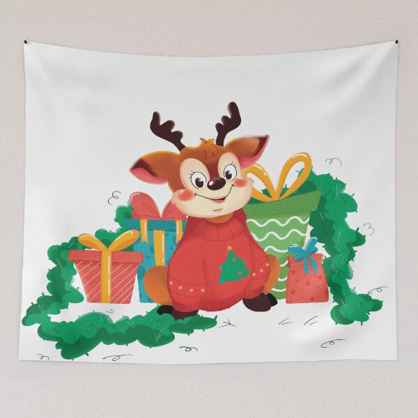 Item preview, Merry Christmas - Reindeer designed and sold by mannuilustra.