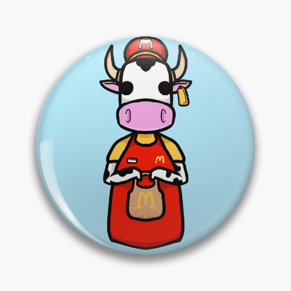 Item preview, Fast food worker cow designed and sold by Snappery.