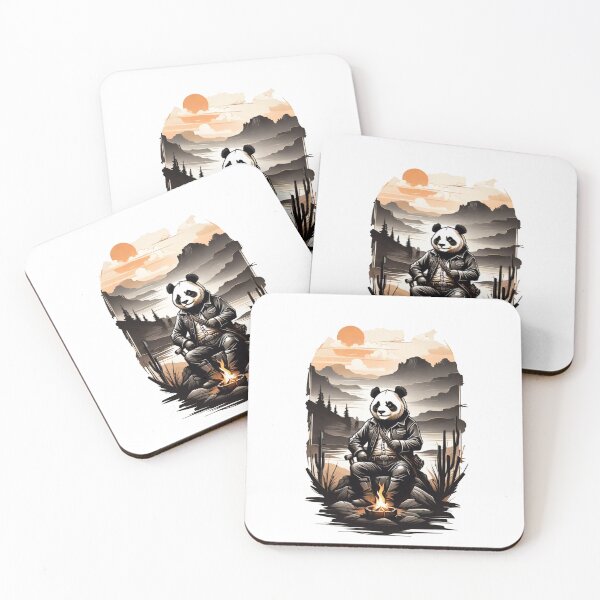 Item preview,  panda sitting next to the fire designed and sold by Karaz's Animal Kingdom.