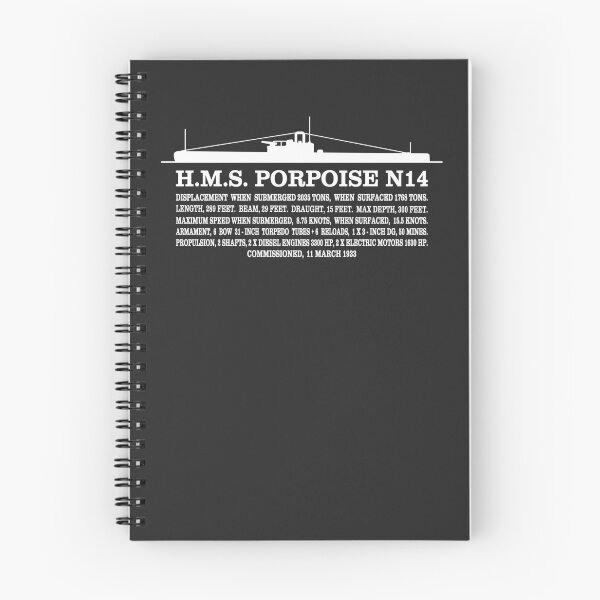 Item preview, H.M.S. Porpoise N14 British WW2 Mine Laying Submarine Infographic designed and sold by MilitaryMart.