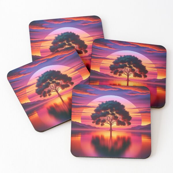 Item preview,  Elegant Tree At Sunset: Eco-friendly Photorealistic Illustration-T-shirt, Take-all Bag, Poster designed and sold by LIAMRIVIERART.