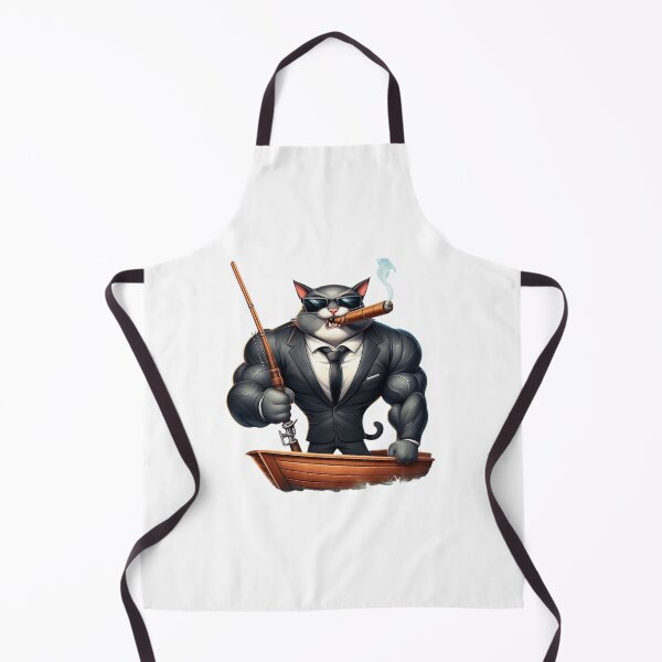 Item preview, Muscle Mobster Cat Gone Fishing designed and sold by AIStoore.