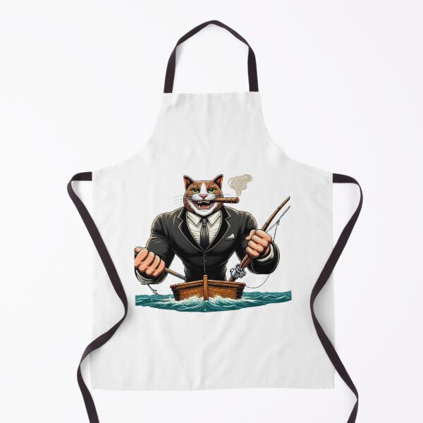 Item preview, Muscle Mobster Cat Gone Fishing designed and sold by AIStoore.