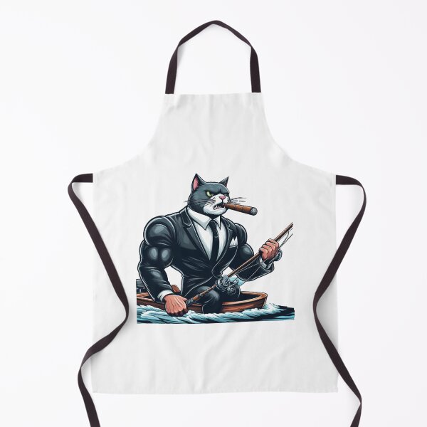 Item preview, Muscle Mobster Cat Gone Fishing designed and sold by AIStoore.