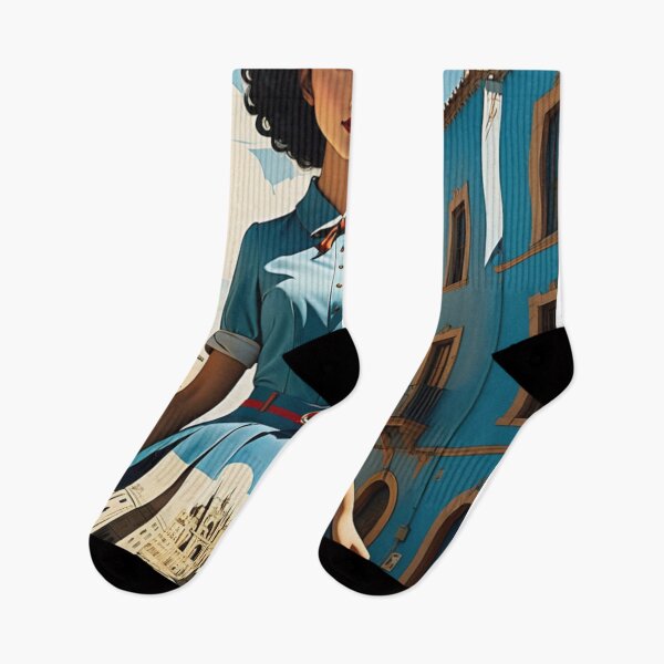 Item preview, Beautiful Cute and Sexy New Japanese Anime Girl Character in Salvador Dali Style Retro Art Displayed in Vintage-style Aged Screen Print Movie Poster designed and sold by Butler in the Home.