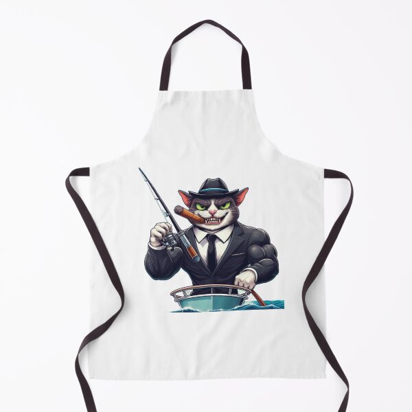 Item preview, Muscle Mobster Cat Gone Fishing designed and sold by AIStoore.