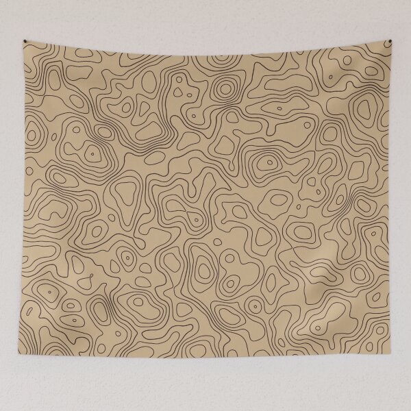 Item preview, Brown topographic map designed and sold by SweetLog.