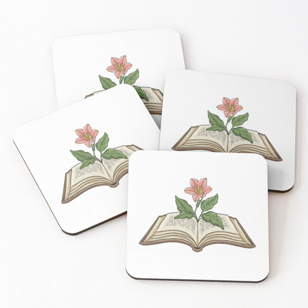 Item preview, Flowers Growing From Book | A beautiful Mirabilis jalapa (parakeet plant) designed and sold by CircinusStore.