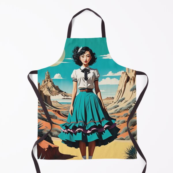Item preview, Beautiful Cute and Sexy New Japanese Anime Girl Character in Salvador Dali Style Retro Art Displayed in Vintage-style Aged Screen Print Movie Poster designed and sold by Butler in the Home.