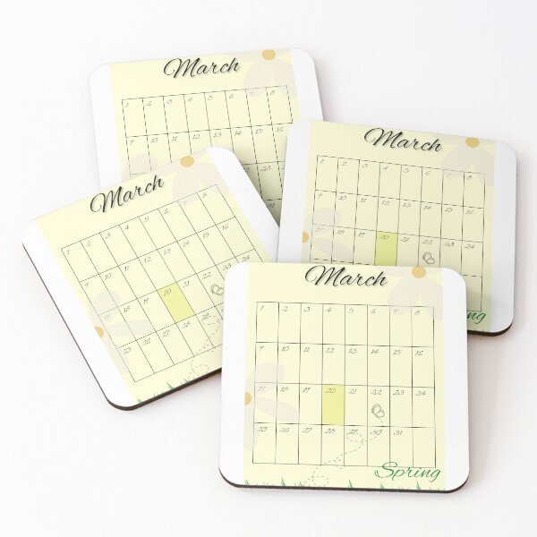 Item preview, March Calendar (Part of 12 part collection on page) designed and sold by AandJCrafts.