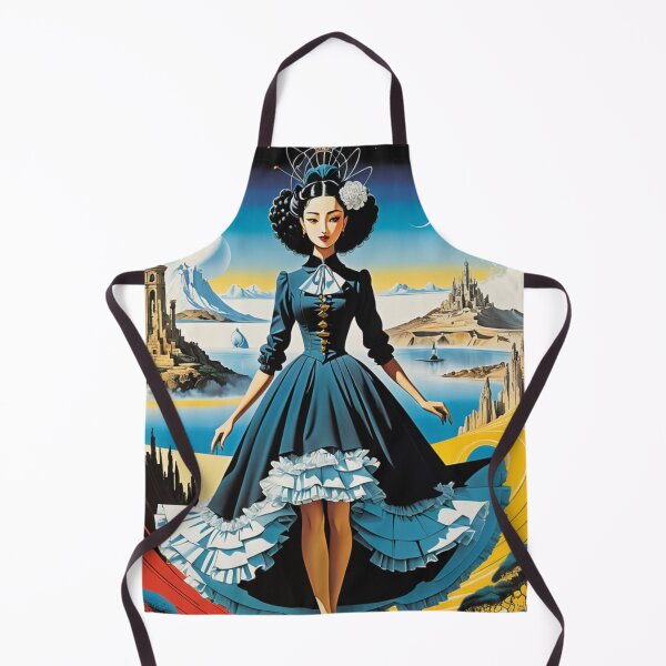 Item preview, Beautiful Cute and Sexy New Japanese Anime Girl Character in Salvador Dali Style Retro Art Displayed in Vintage-style Aged Screen Print Movie Poster designed and sold by Butler in the Home.