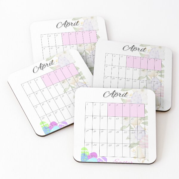 Item preview, April Calendar (Part of 12 part collection on page) designed and sold by AandJCrafts.