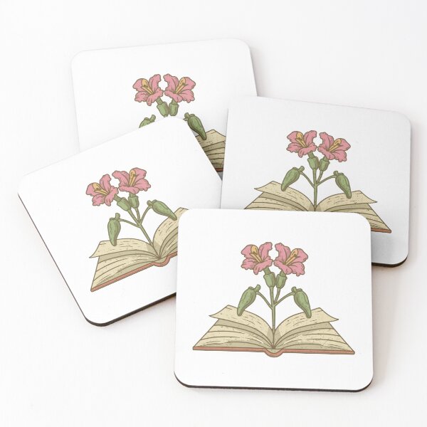 Item preview, Flowers Growing From Book | A beautiful Double Mirabilis jalapa (parakeet plant) designed and sold by CircinusStore.