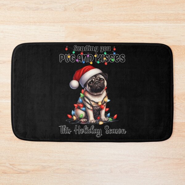 Item preview, Funny Christmas Dog Wrapped in Christmas Lights  designed and sold by BotunPeony.