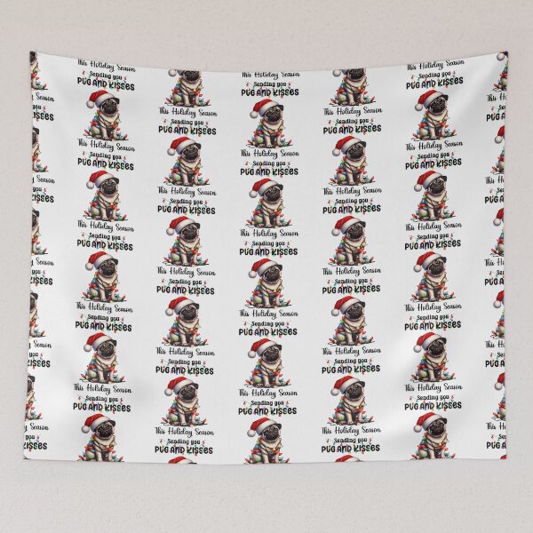Item preview, Funny Christmas Dog Wrapped in Christmas Lights  designed and sold by BotunPeony.