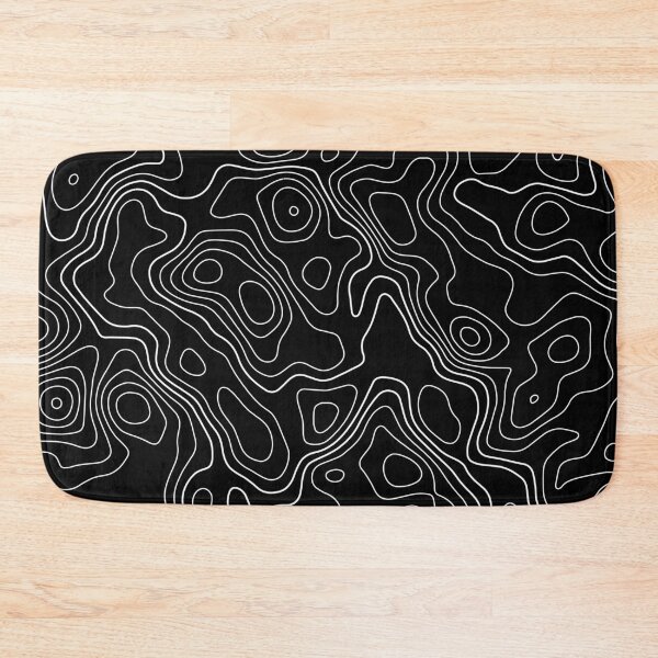 Item preview, Topographic contour black map designed and sold by SweetLog.