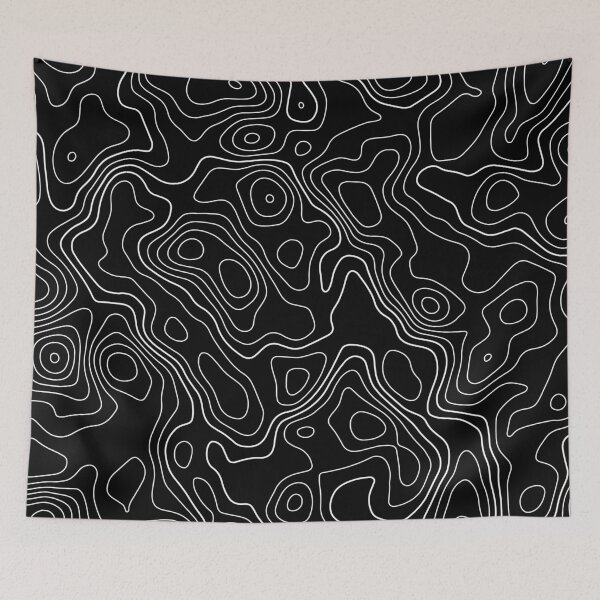 Item preview, Topographic contour black map designed and sold by SweetLog.