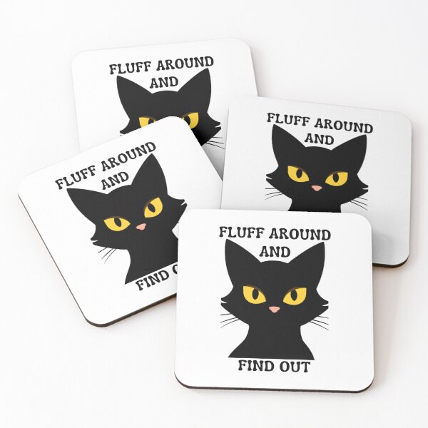Item preview, Black cat fluff around and find out funny designed and sold by medbouk1.