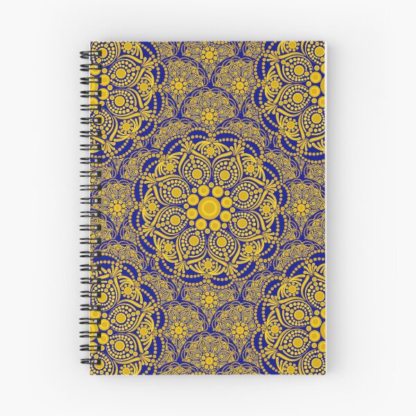 Item preview, Navy and Gold Night Blooming Buttercup Polka Dot Mandala Scallop designed and sold by Triplicate Limited.
