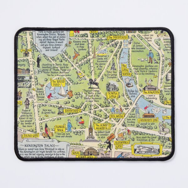 Item preview, Kensington Gardens and Hyde Park 1948 designed and sold by colourfind.