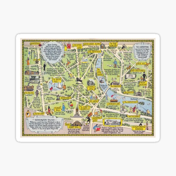 Kensington Gardens and Hyde Park 1948 Sticker