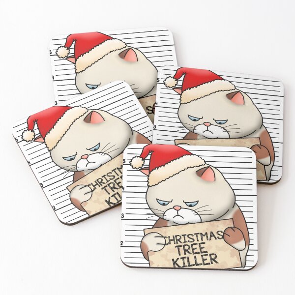 Item preview, Asesino de árboles de Navidad - Gato gracioso designed and sold by DigitalByEb.