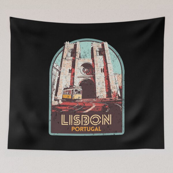 Item preview, Lisbon Cathedral & Tramway Illustration designed and sold by Lemomo-artworks.