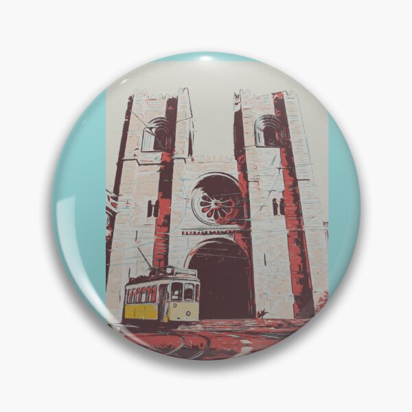 Item preview, Lisbon Cathedral & Tramway Illustration designed and sold by Lemomo-artworks.