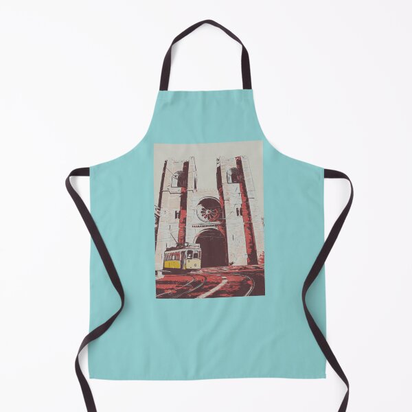 Item preview, Lisbon Cathedral & Tramway Illustration designed and sold by Lemomo-artworks.