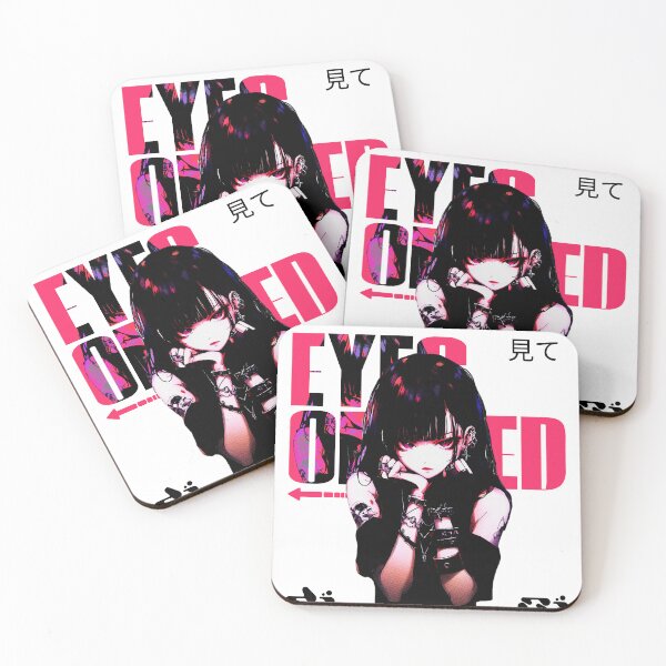 Item preview, Harajuku Style Anime Goth Girl Eyes Opened designed and sold by CursedInk.