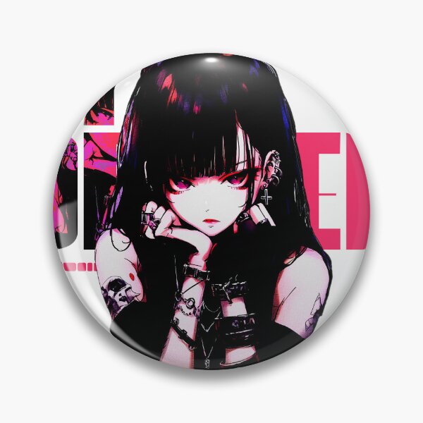 Item preview, Harajuku Style Anime Goth Girl Eyes Opened designed and sold by CursedInk.