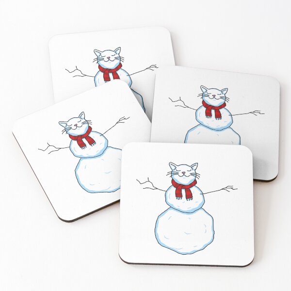 Artikelvorschau, Frosty, die Schneekatze entworfen und verkauft von Cosmic Propaganda.